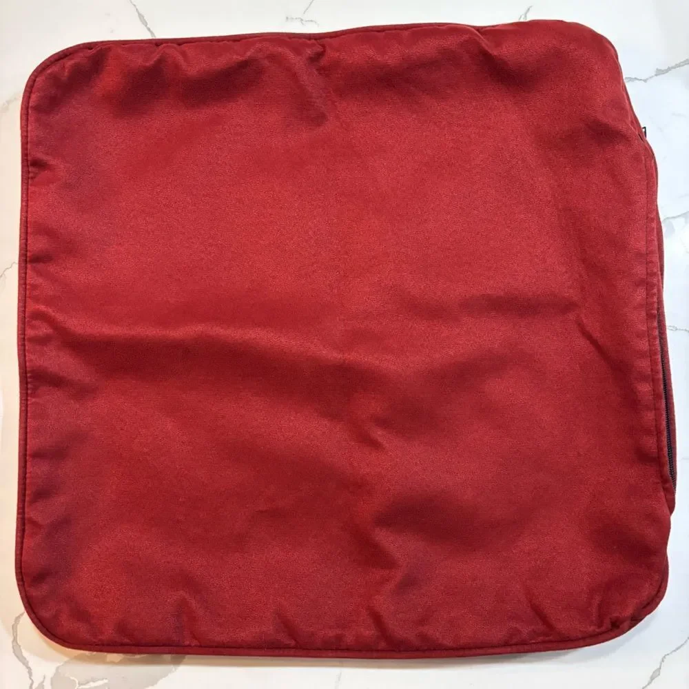 Set of 2 Microfiber Pillow Covers Red Throw Sham Zippered 18 X 18